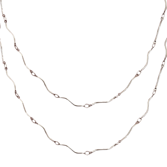 Collier Daphné double argenté - NOUVEAUTÉ