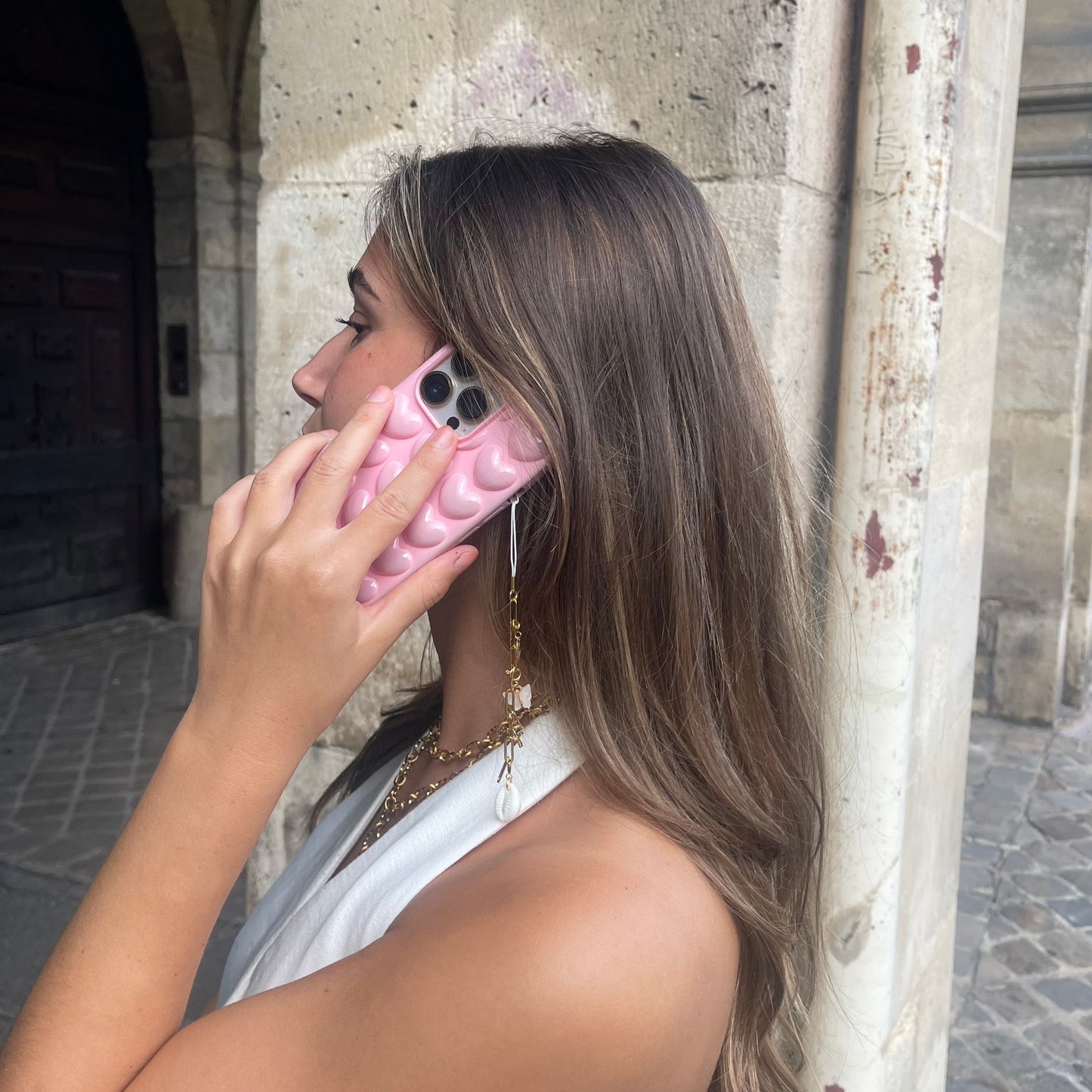 Phone cord dorée