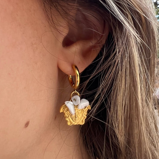 Medusa - boucles d’oreilles perlées