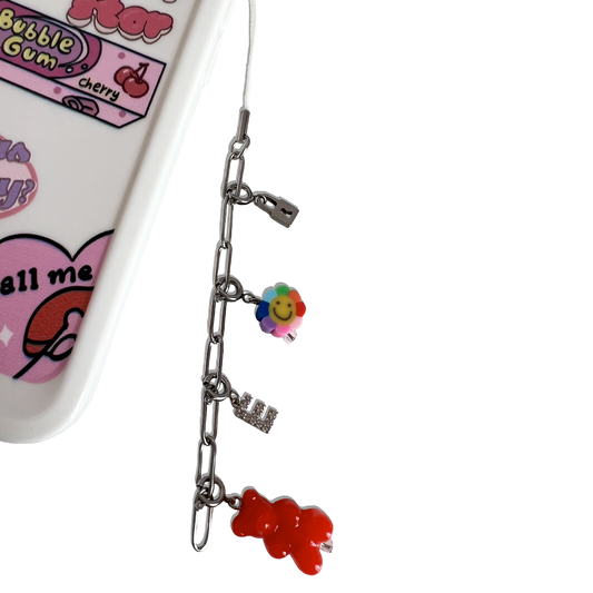 Phone cord argentée